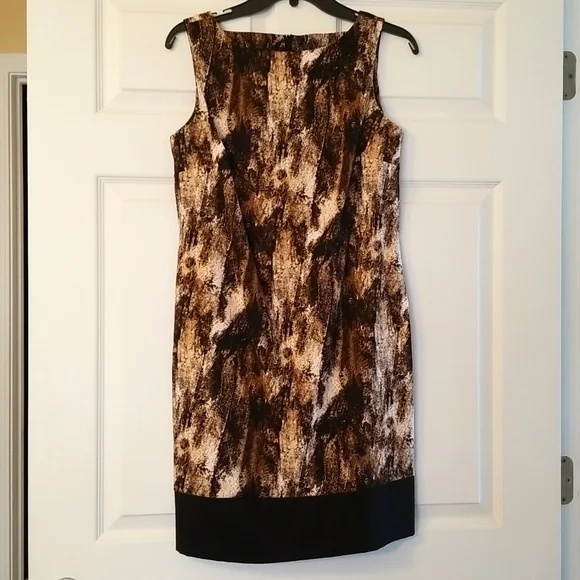 AB Studio black, brown & white dress in sz.6. - Picture 3 of 8